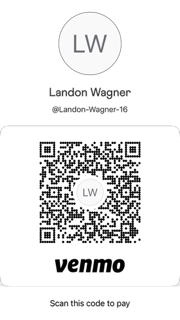 Venmo QR code for Landon Wagner